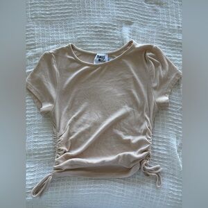 Princess Polly Beige Ruched Top